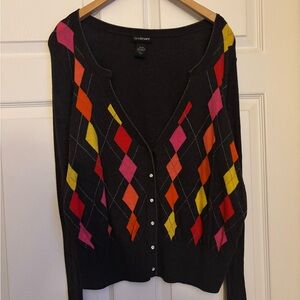 Lane Bryant Black and Red Hoodie Sweatshirt